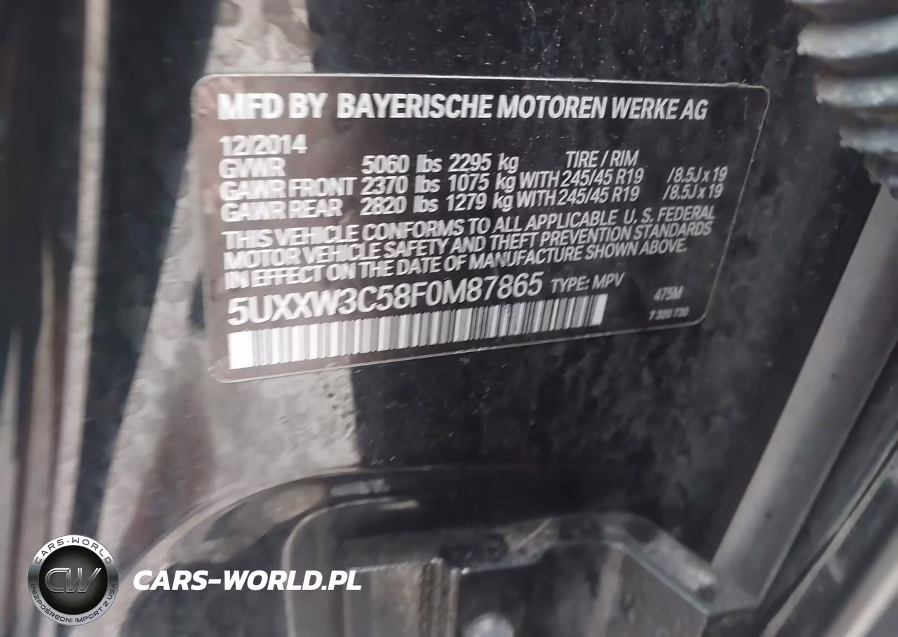 2015 BMW X4 xDrive28I VIN:5UXXW3C58F0M87865 - 9