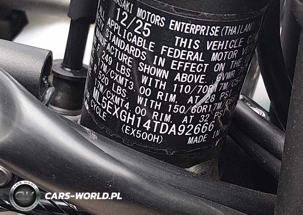 2026 Kawasaki Ex500 H VIN:ML5EXGH14TDA92666 - 10