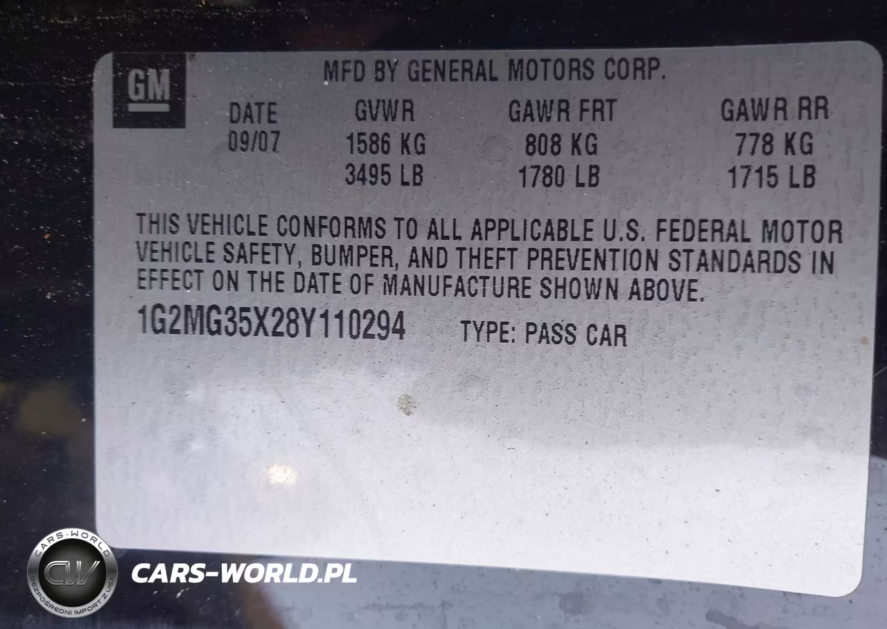 2008 Pontiac Solstice Gxp VIN:1G2MG35X28Y110294 - 9