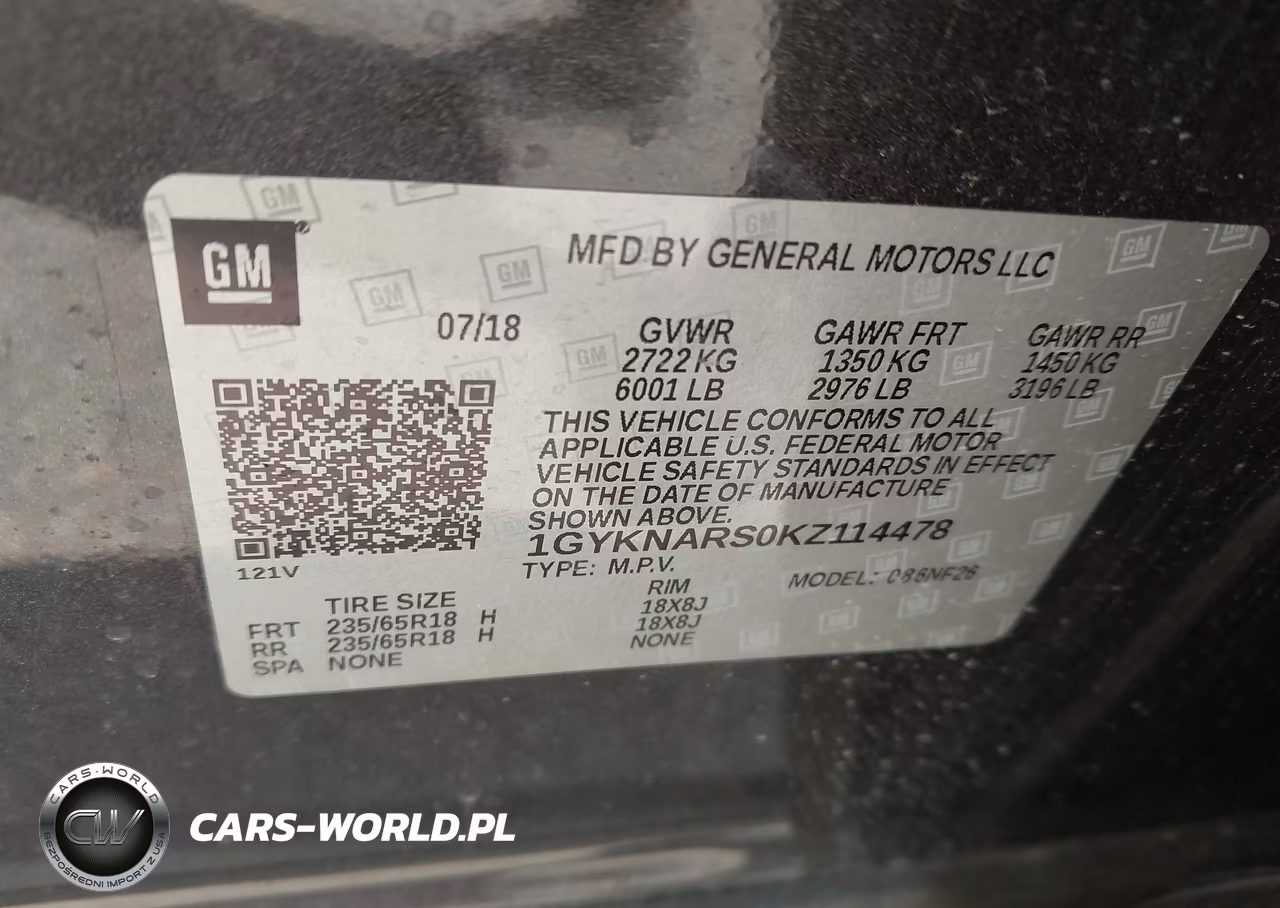 2019 Cadillac Xt5 Standard VIN:1GYKNARS0KZ114478 - 9