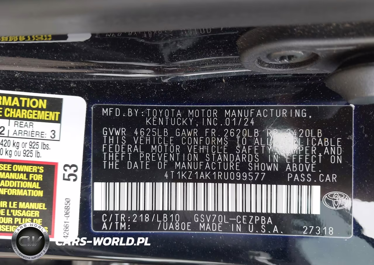 2024 Toyota Camry Xse V6 VIN:4T1KZ1AK1RU099577 - 9