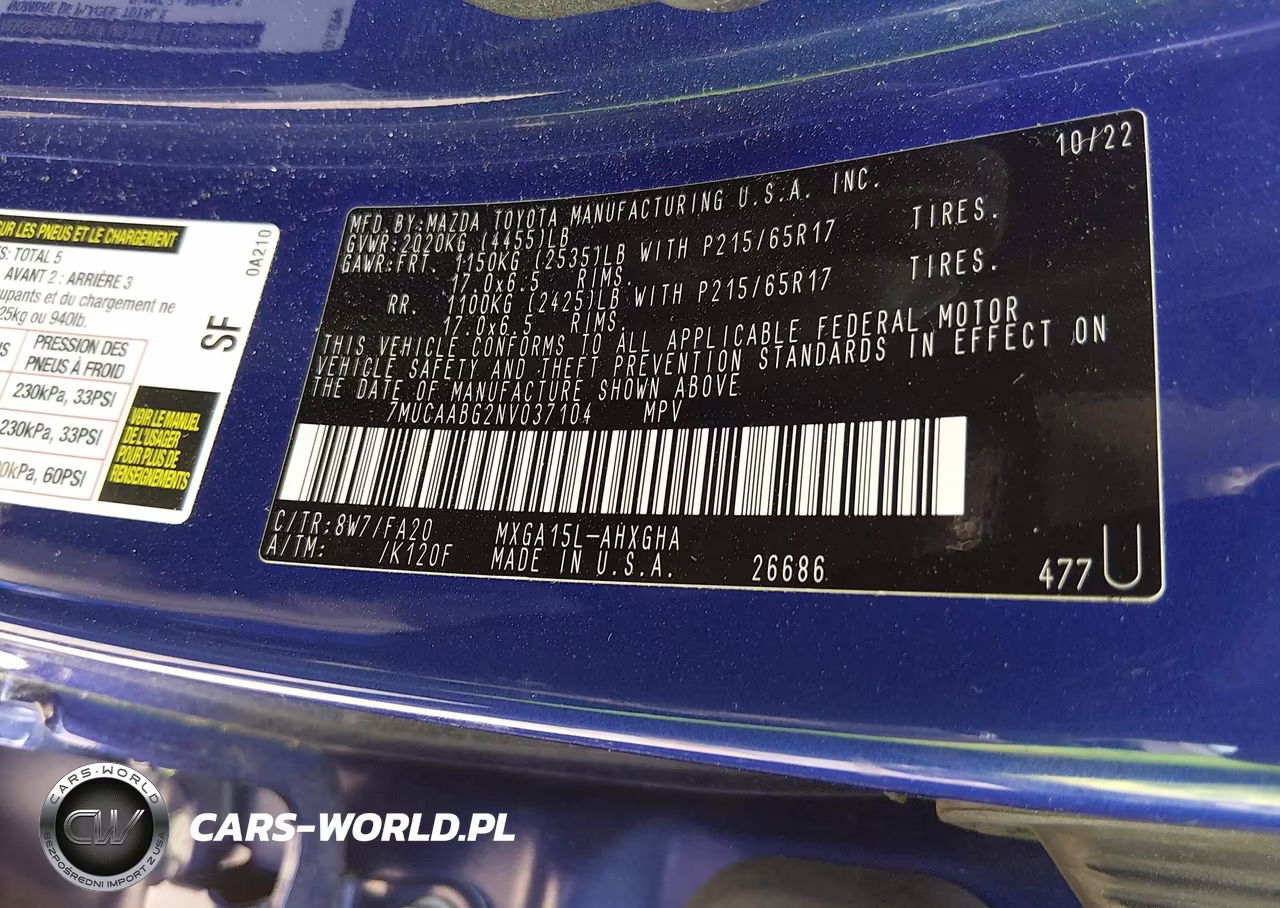 2022 Toyota Corolla Cross Le VIN:7MUCAABG2NV037104 - 9