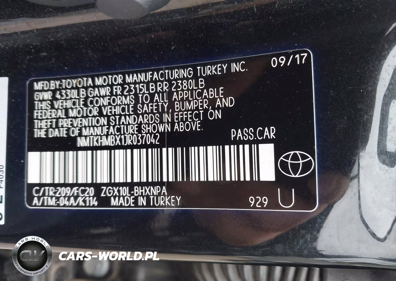 2018 Toyota C-Hr Xle VIN:NMTKHMBX1JR037042 - 9