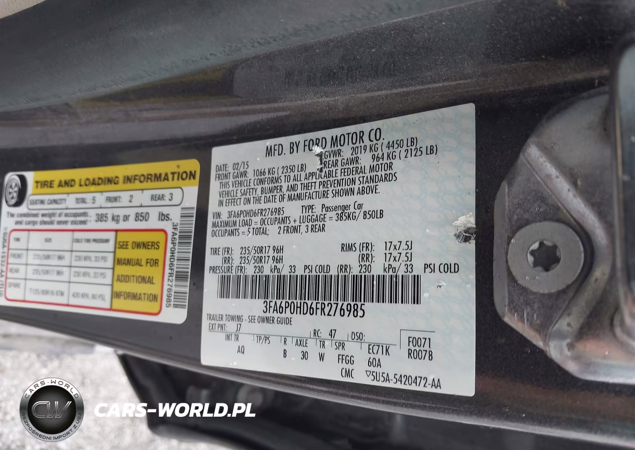 2015 Ford Fusion Se VIN:3FA6P0HD6FR276985 - 9