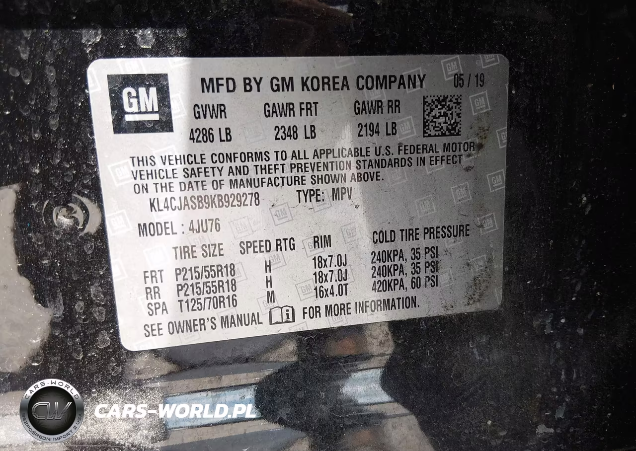 2019 Buick Encore Fwd Preferred VIN:KL4CJASB9KB929278 - 9