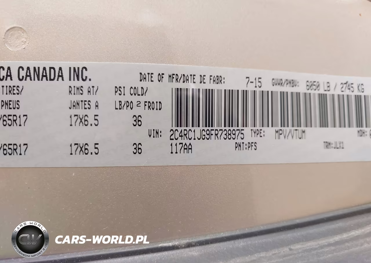 2015 Chrysler Town & Country Premium VIN:2C4RC1JG9FR738975 - 9