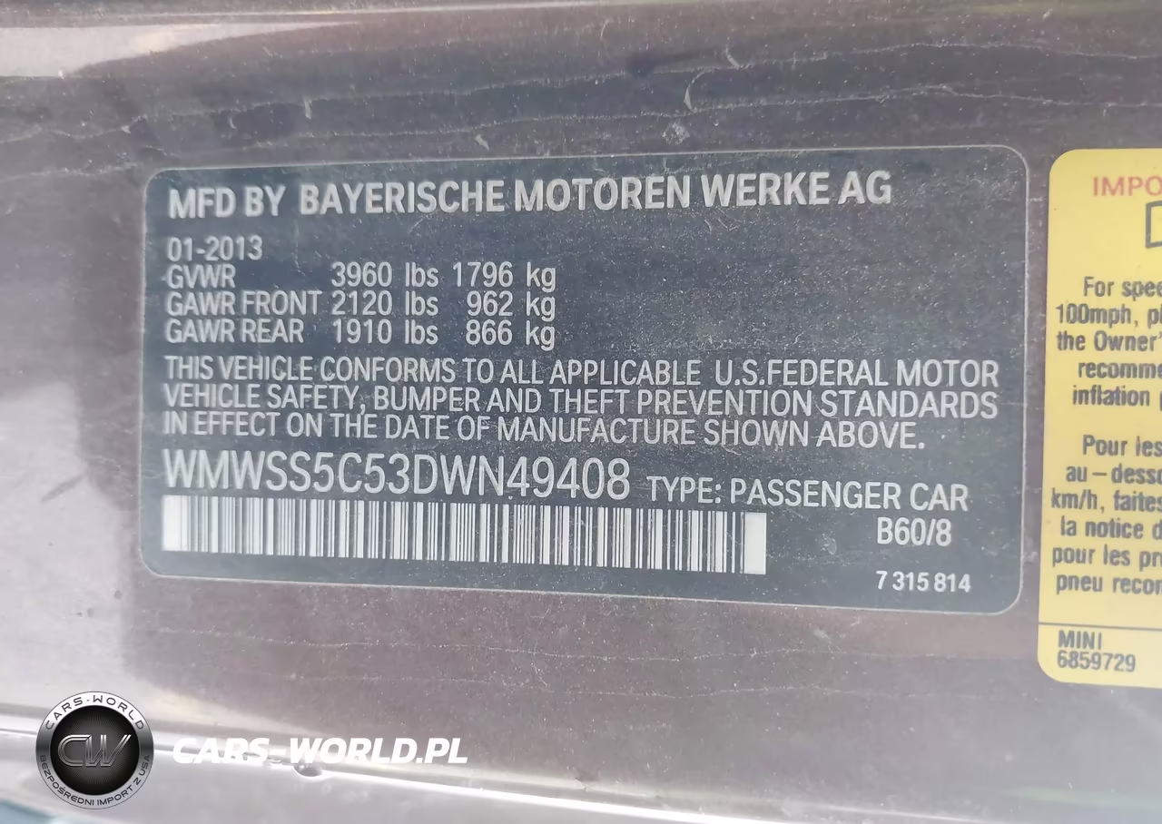 2013 Mini Paceman Cooper S VIN:WMWSS5C53DWN49408 - 9
