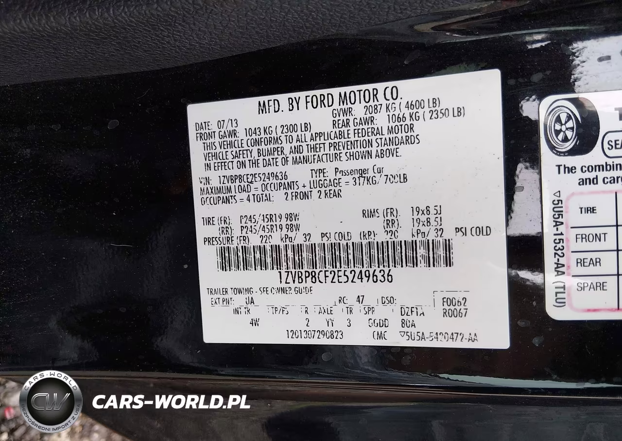 2014 Ford Mustang Gt Premium VIN:1ZVBP8CF2E5249636 - 9