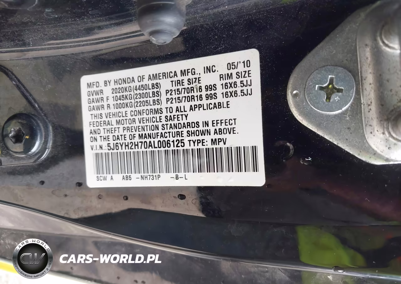2010 Honda Element Ex VIN:5J6YH2H70AL006125 - 9
