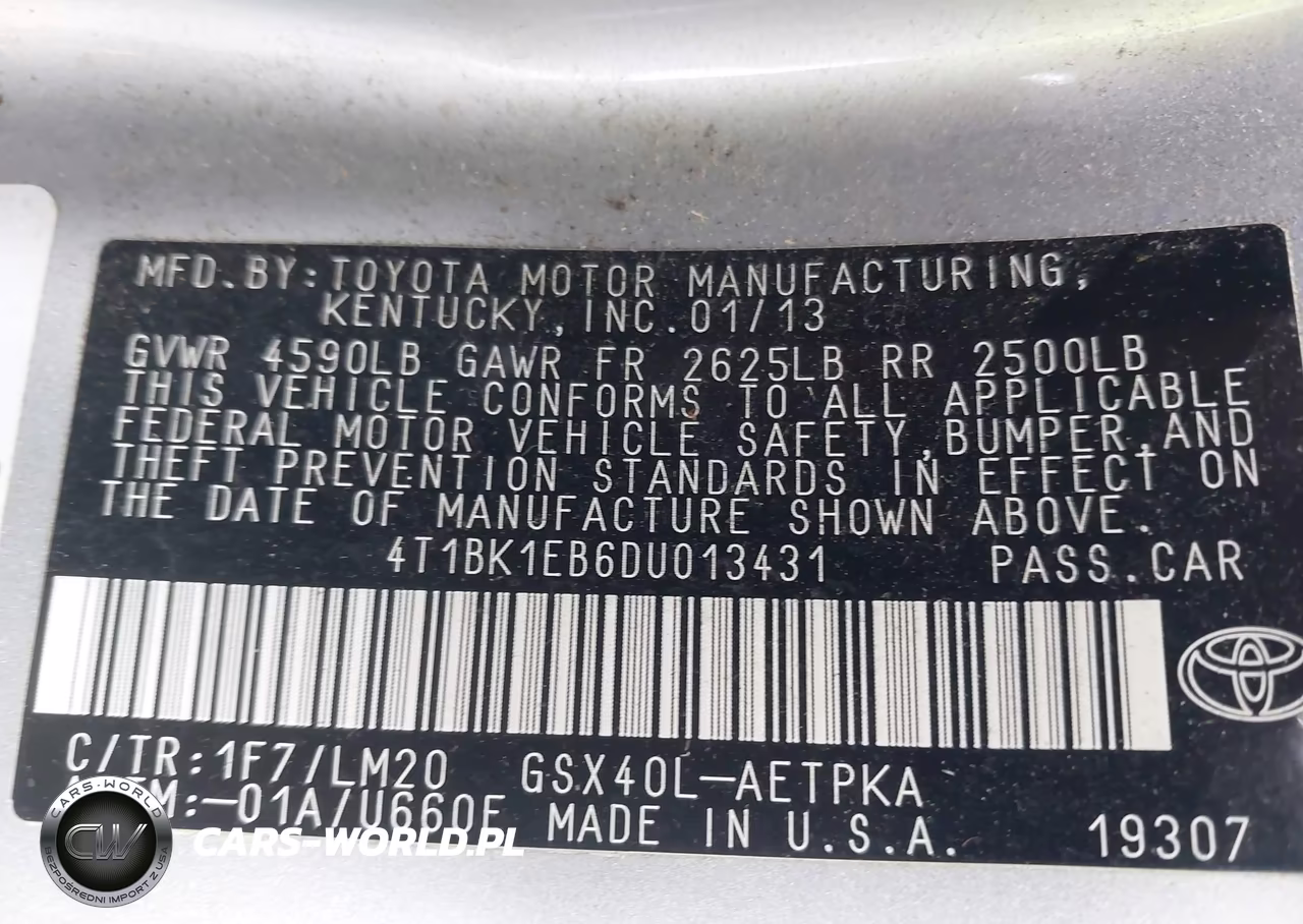 2013 Toyota Avalon Limited VIN:4T1BK1EB6DU013431 - 9