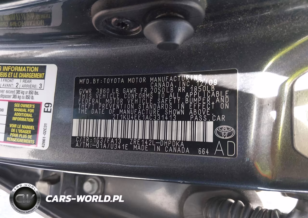 2010 Toyota Matrix VIN:2T1KU4EE1AC331413 - 9
