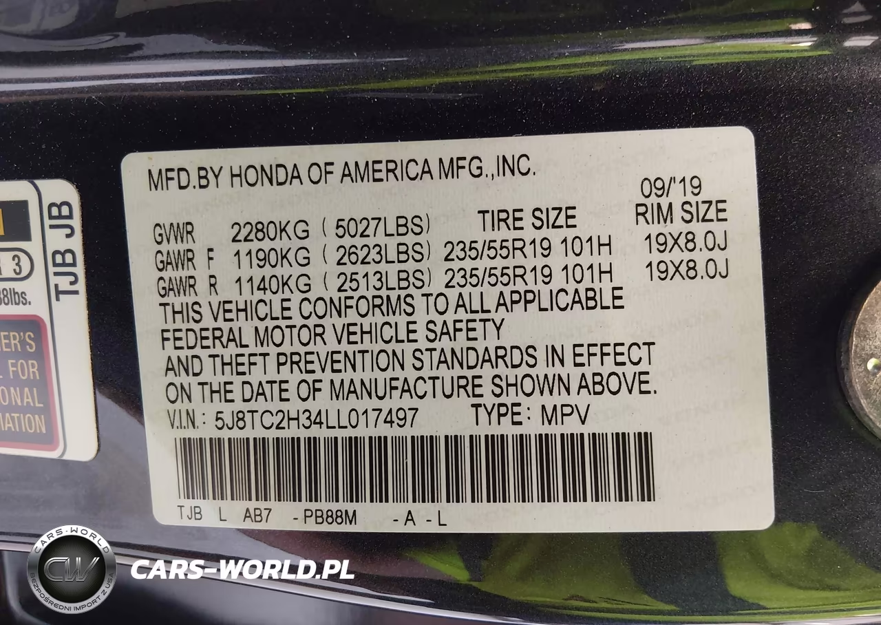 2020 Acura Rdx Standard VIN:5J8TC2H34LL017497 - 9