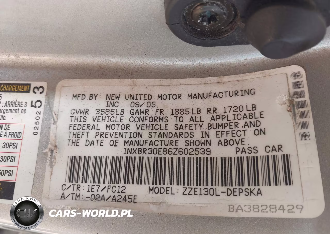 2006 Toyota Corolla S VIN:1NXBR30E86Z602539 - 9