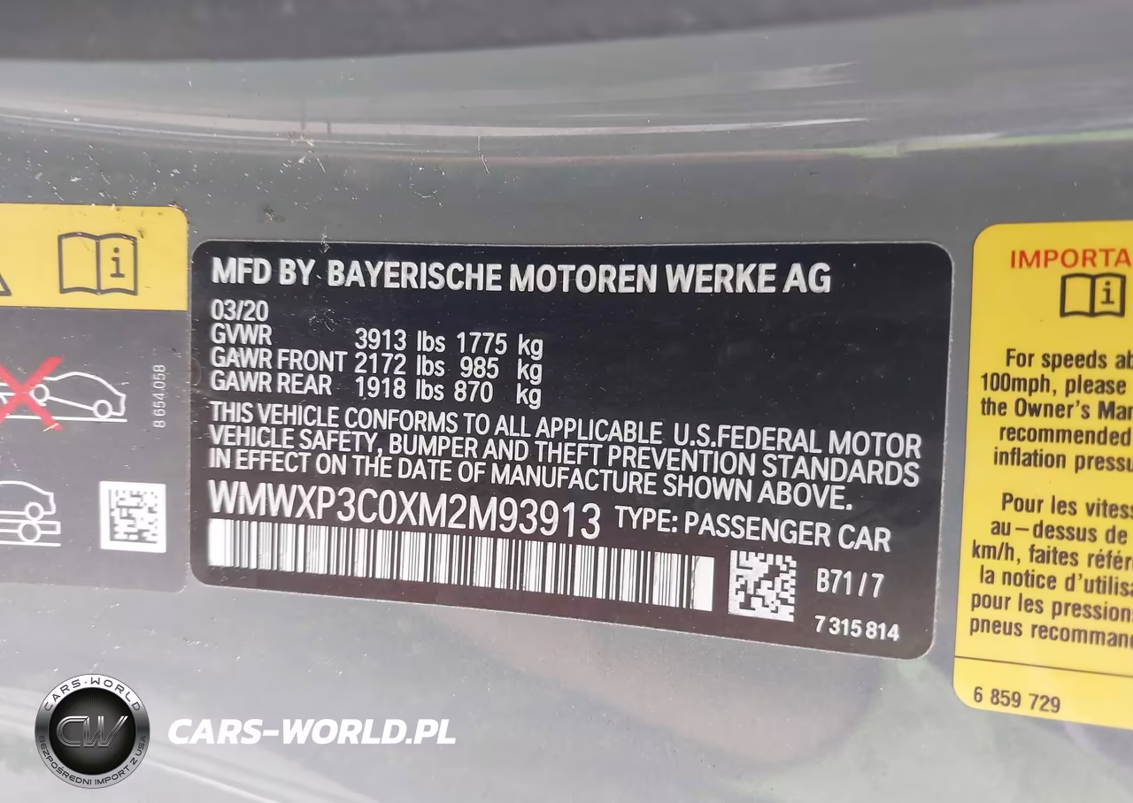 2021 Mini Se Hardtop Cooper VIN:WMWXP3C0XM2M93913 - 9