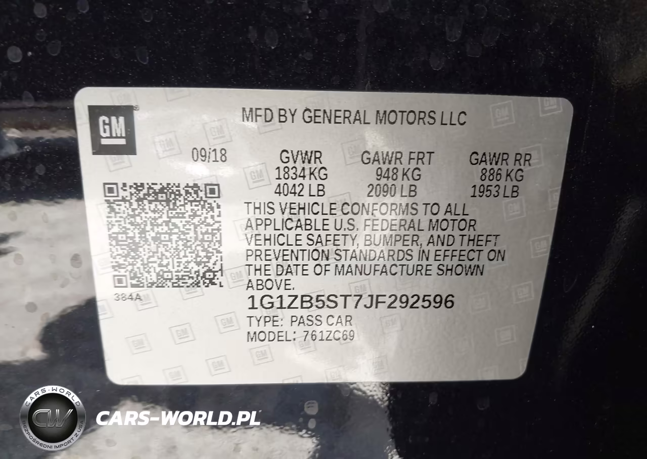 2018 Chevrolet Malibu 1Ls VIN:1G1ZB5ST7JF292596 - 9