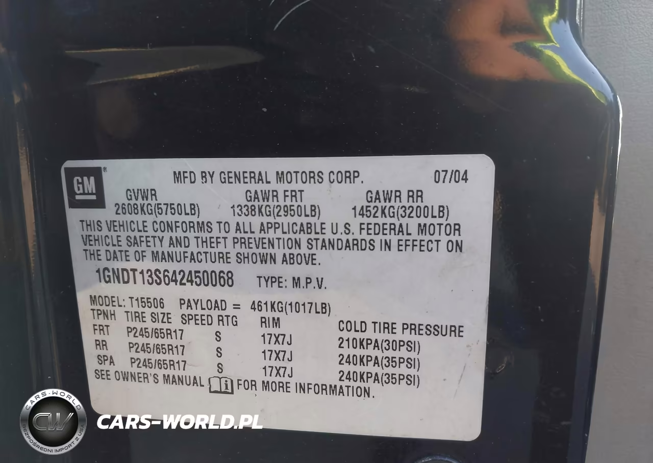 2004 Chevrolet Trailblazer Lt VIN:1GNDT13S642450068 - 9