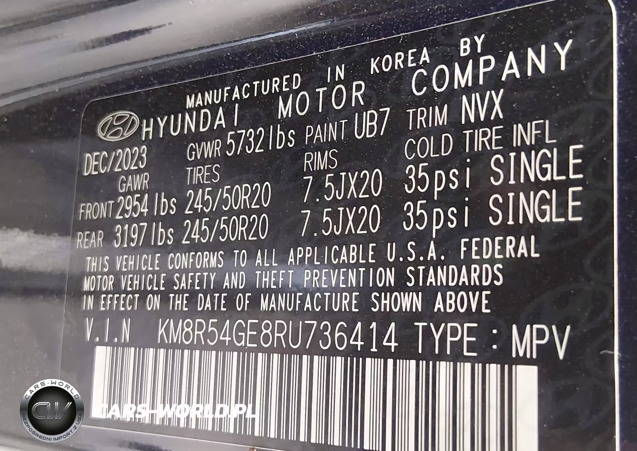 2024 Hyundai Palisade Limited VIN:KM8R54GE8RU736414 - 9