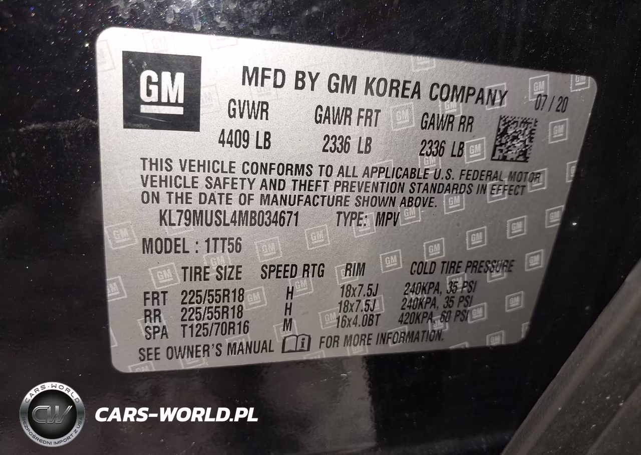 2021 Chevrolet Trailblazer Awd Rs VIN:KL79MUSL4MB034671 - 9