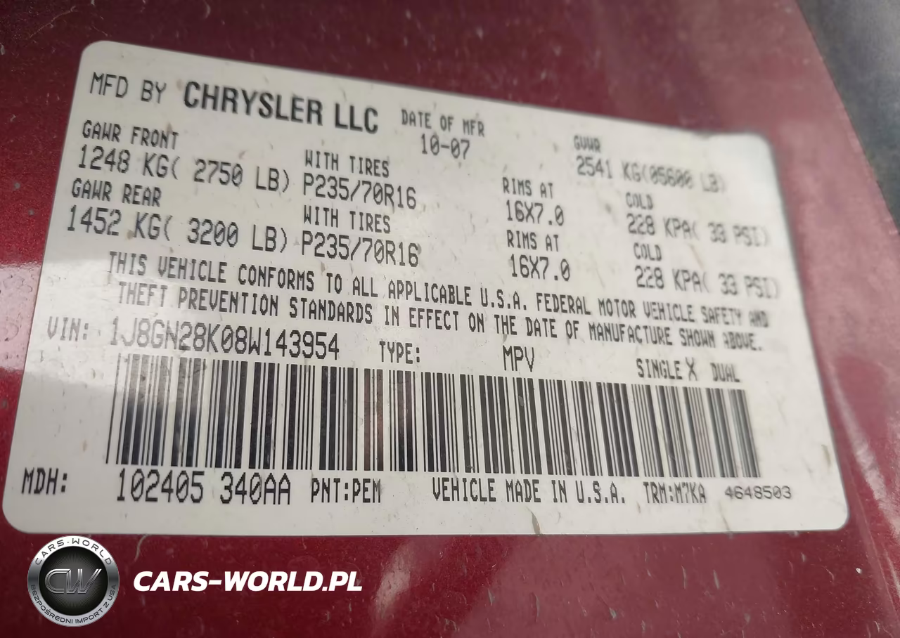2008 Jeep Liberty Sport VIN:1J8GN28K08W143954 - 9