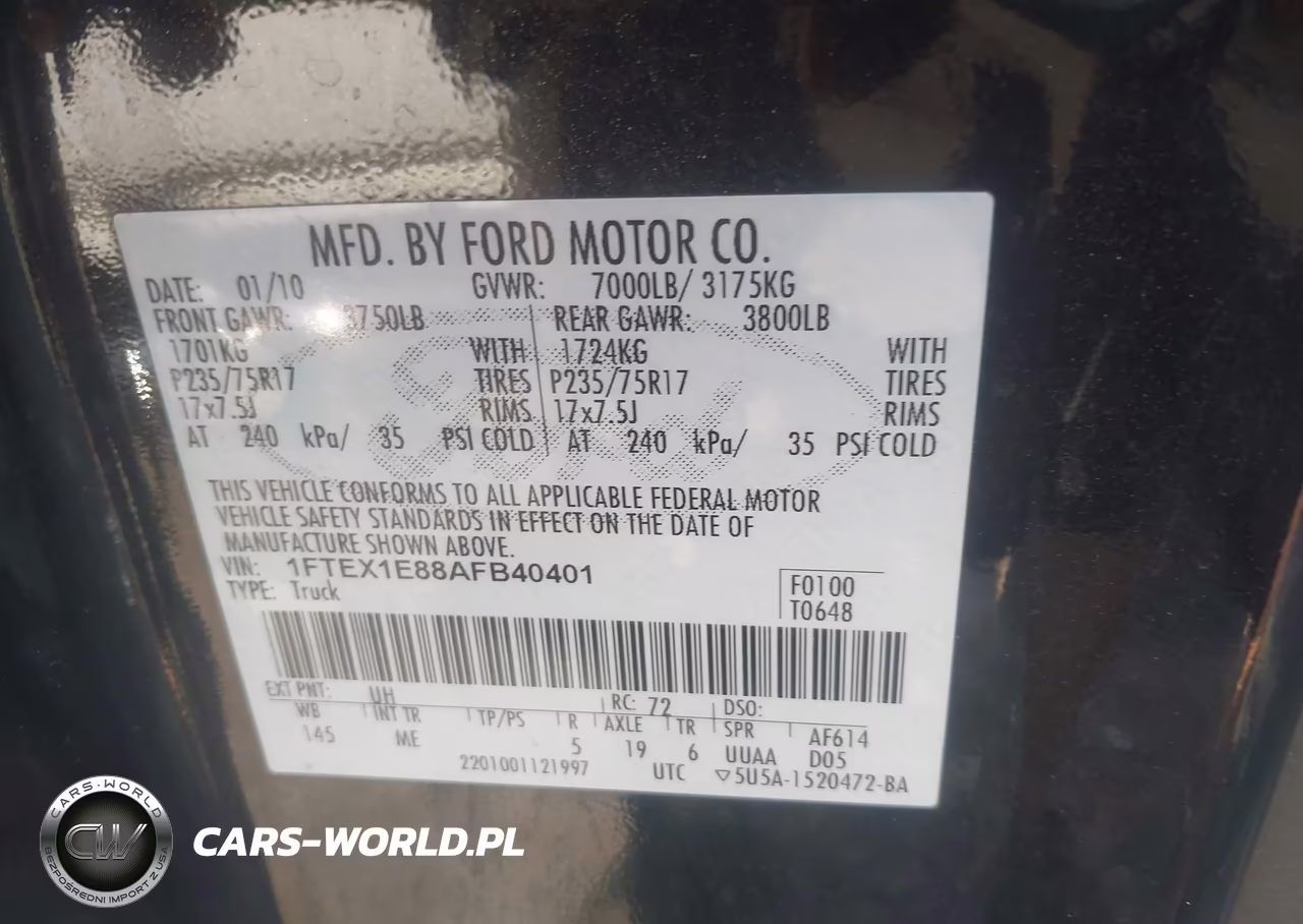 2010 Ford F-150 Xlt VIN:1FTEX1E88AFB40401 - 9