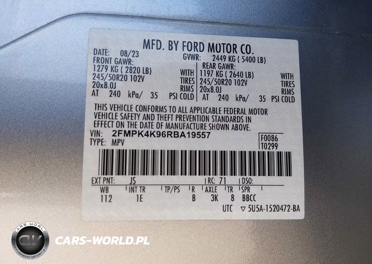 2024 Ford Edge Titanium VIN:2FMPK4K96RBA19557 - 9