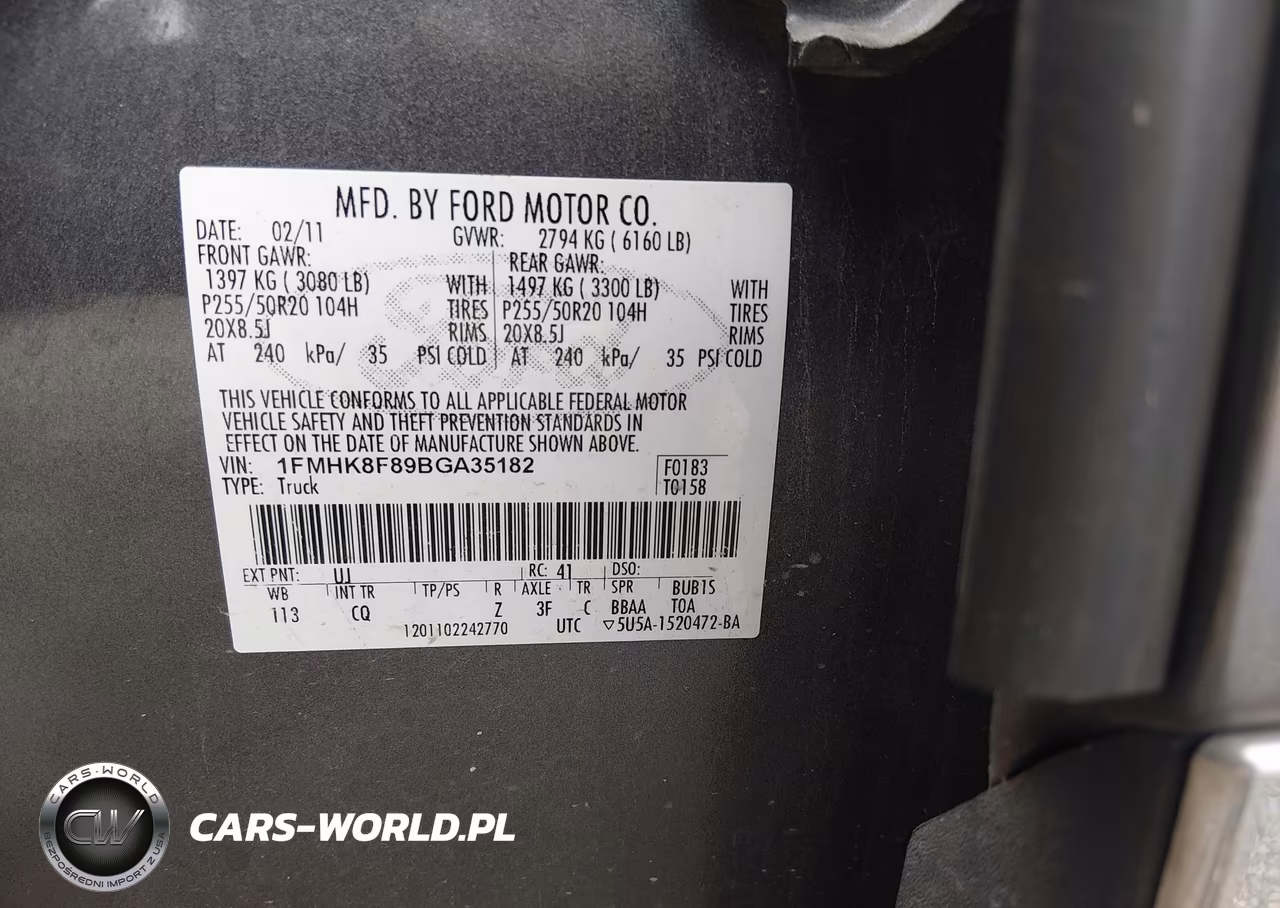 2011 Ford Explorer Limited VIN:1FMHK8F89BGA35182 - 9