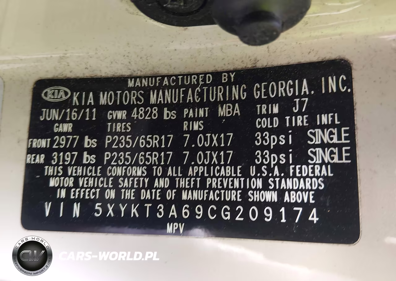 2012 Kia Sorento Lx VIN:5XYKT3A69CG209174 - 9