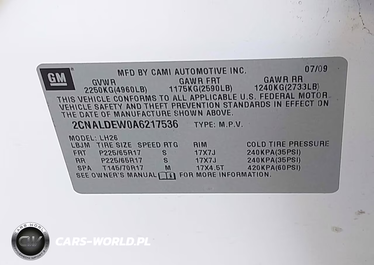 2010 Chevrolet Equinox Lt VIN:2CNALDEW0A6217536 - 9