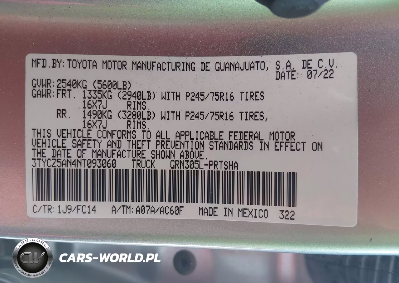 2022 Toyota Tacoma Sr5 V6 VIN:3TYCZ5AN4NT093060 - 9