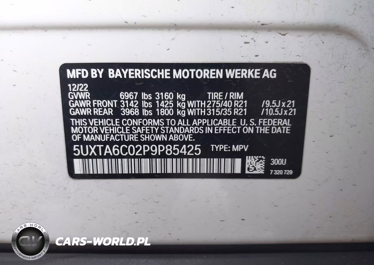 2023 BMW X5 Phev xDrive45E VIN:5UXTA6C02P9P85425 - 9