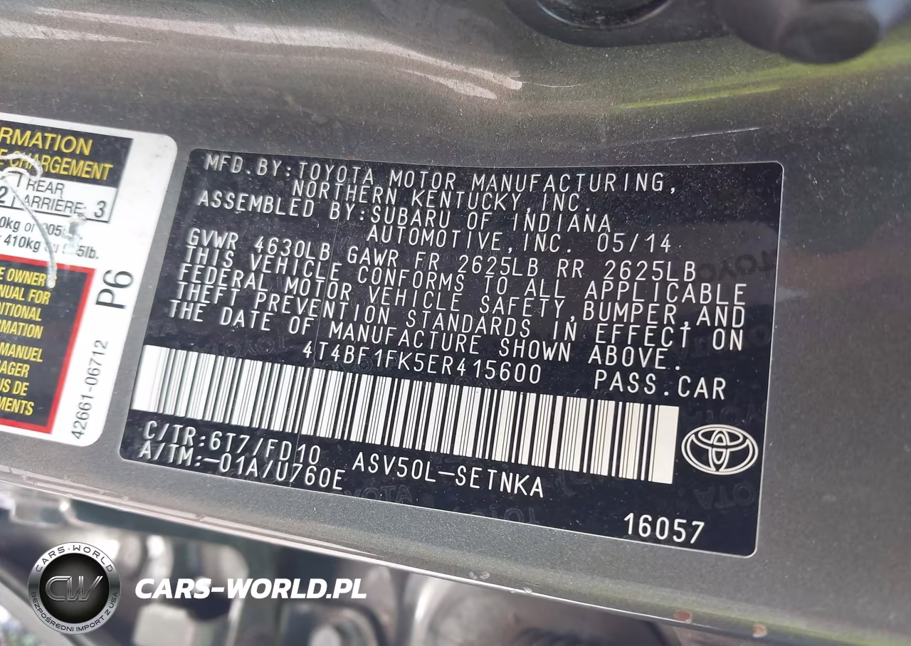 2014 Toyota Camry Le VIN:4T4BF1FK5ER415600 - 9