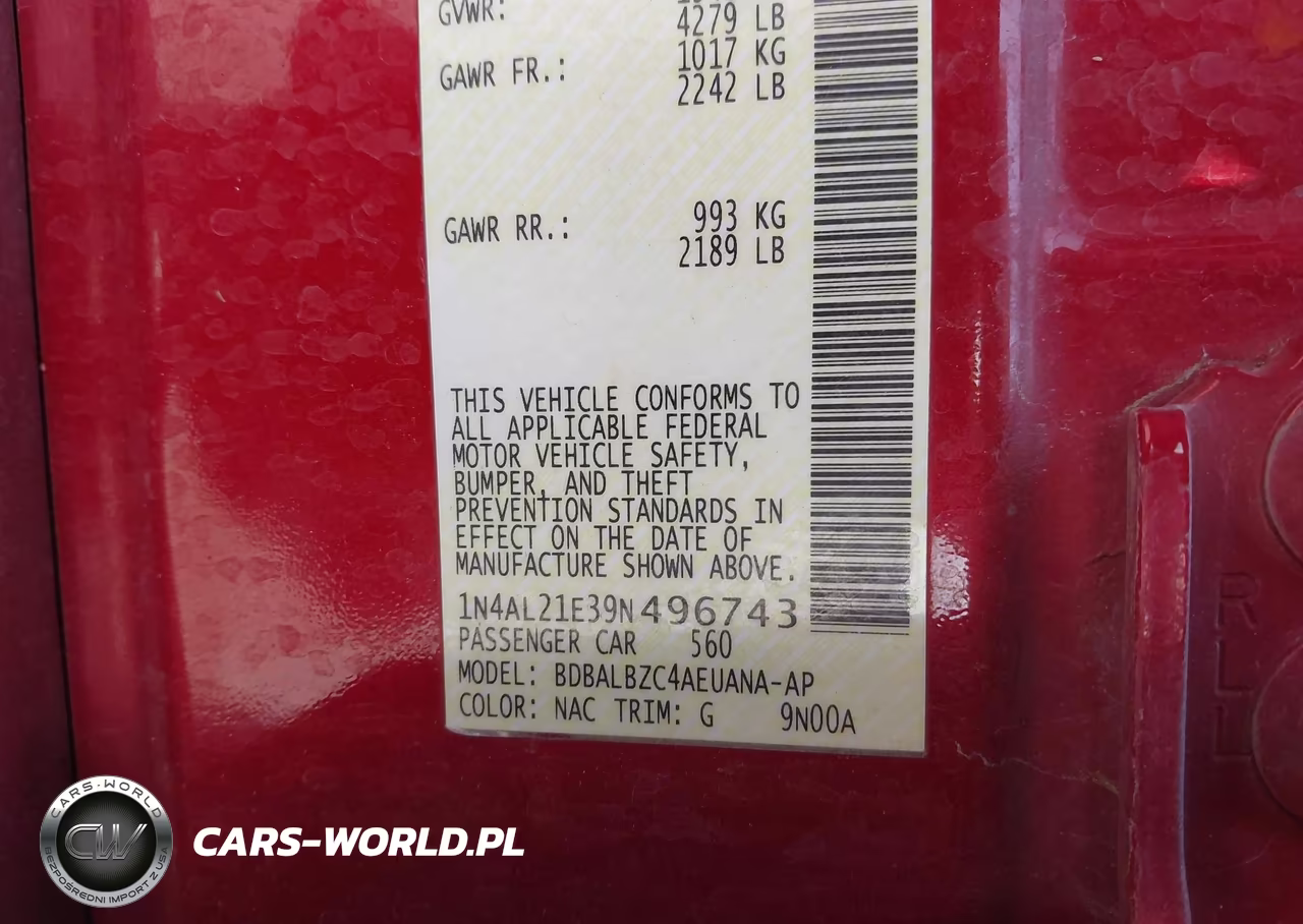 2009 Nissan Altima 2.5 S VIN:1N4AL21E39N496743 - 9