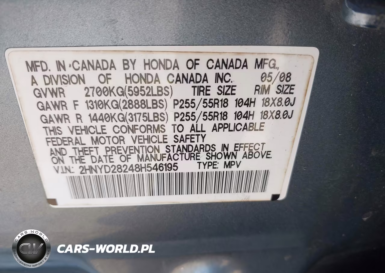 2008 Acura Mdx VIN:2HNYD28248H546195 - 9