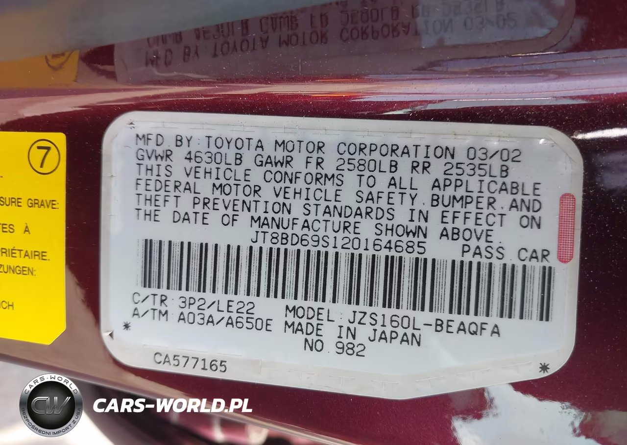 2002 Lexus Gs 300 VIN:JT8BD69S120164685 - 9