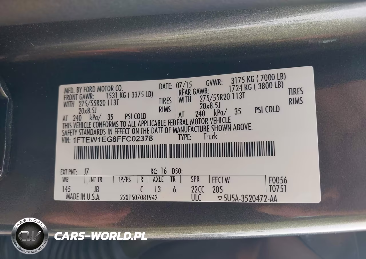 2015 Ford F-150 Xlt VIN:1FTEW1EG8FFC02378 - 9