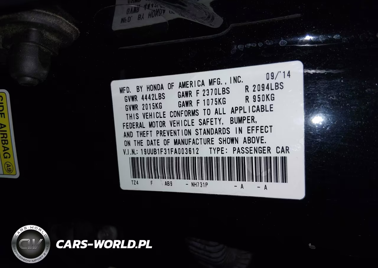 2015 Acura Tlx VIN:19UUB1F31FA003612 - 9