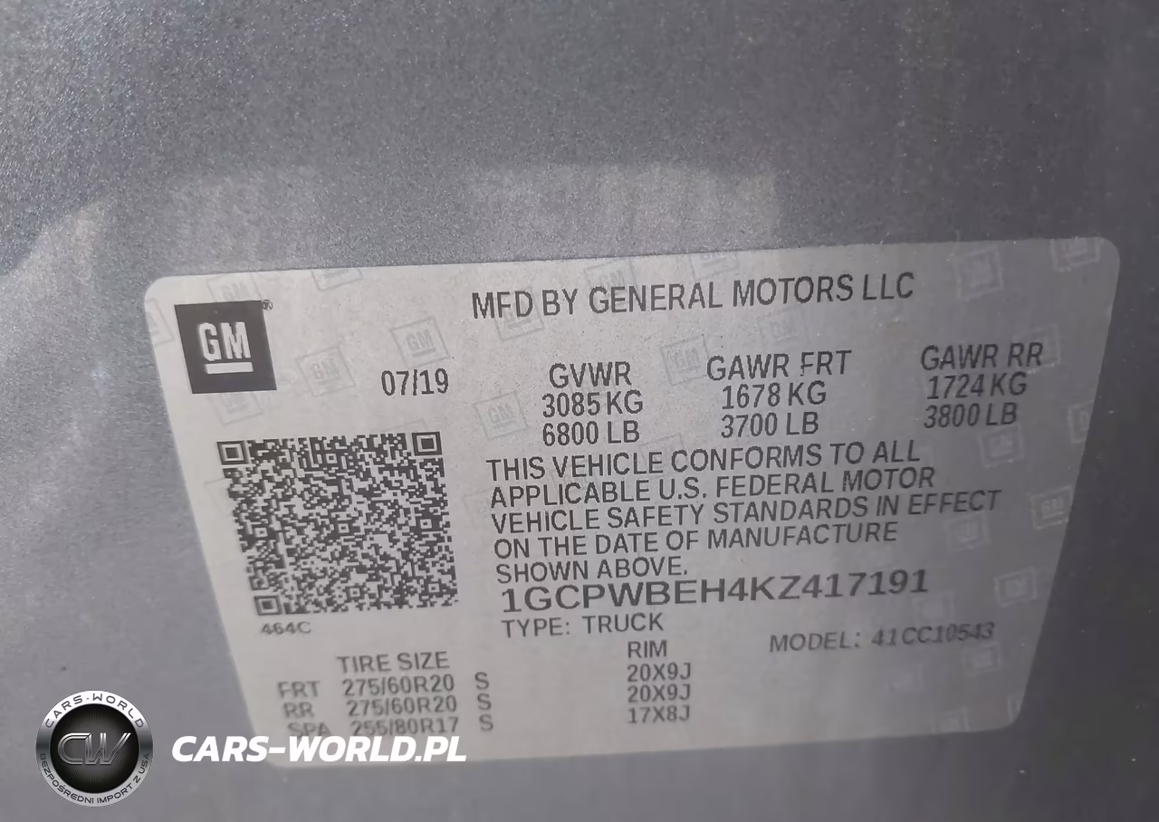 2019 Chevrolet Silverado 1500 Custom VIN:1GCPWBEH4KZ417191 - 9