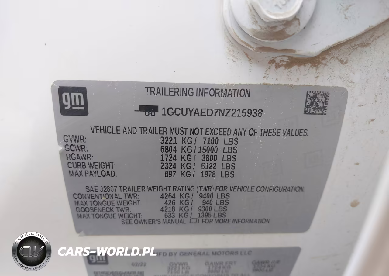 2022 Chevrolet Silverado 1500 Ltd 4Wd Standard Bed Wt VIN:1GCUYAED7NZ215938 - 9