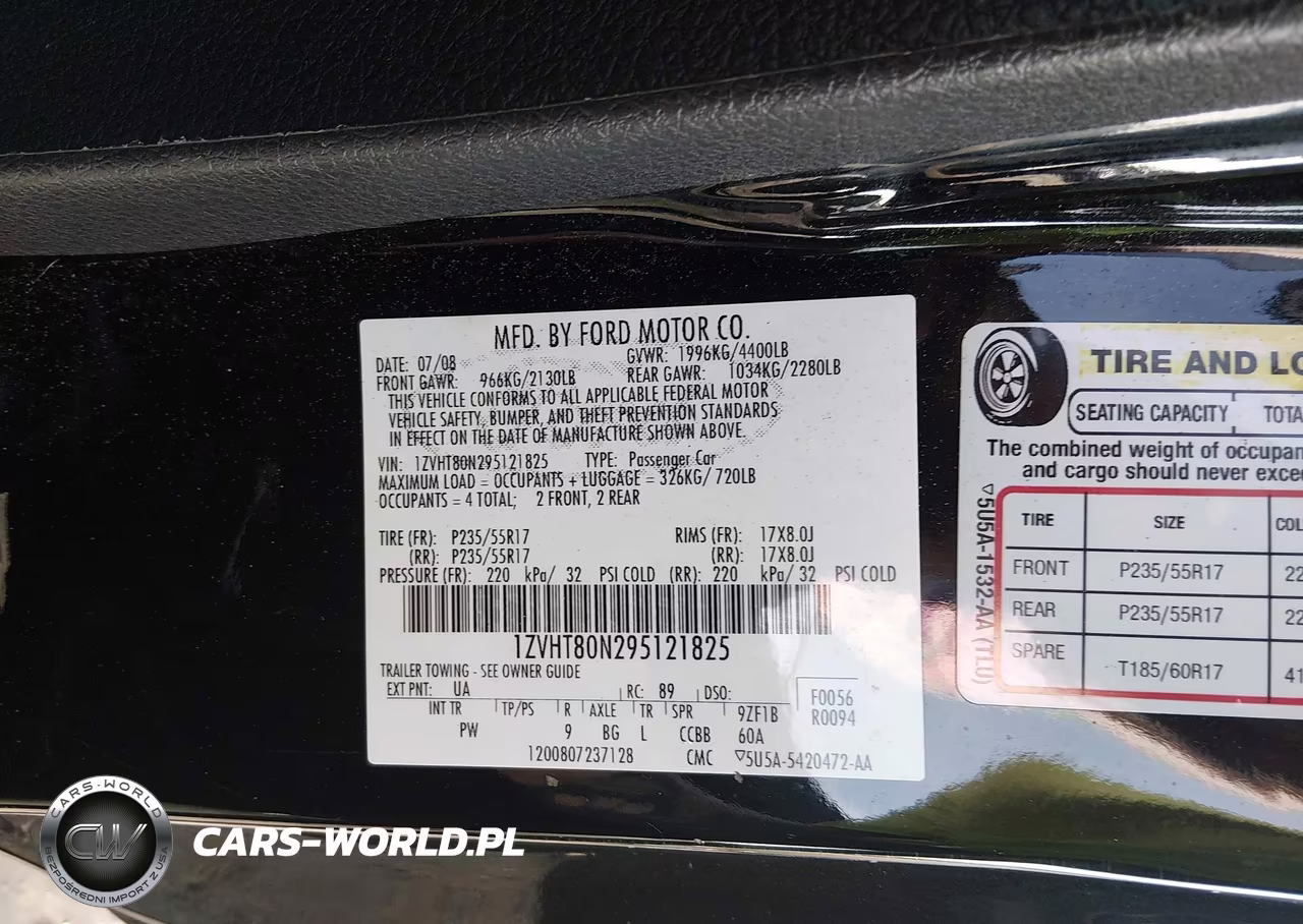 2009 Ford Mustang V6-V6 Premium VIN:1ZVHT80N295121825 - 9