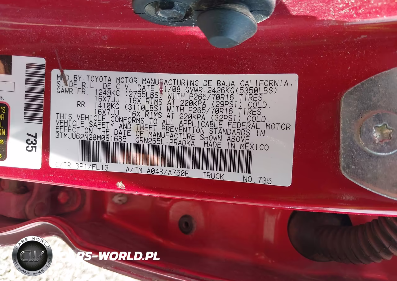 2008 Toyota Tacoma Prerunner V6 VIN:3TMJU62N28M061685 - 9