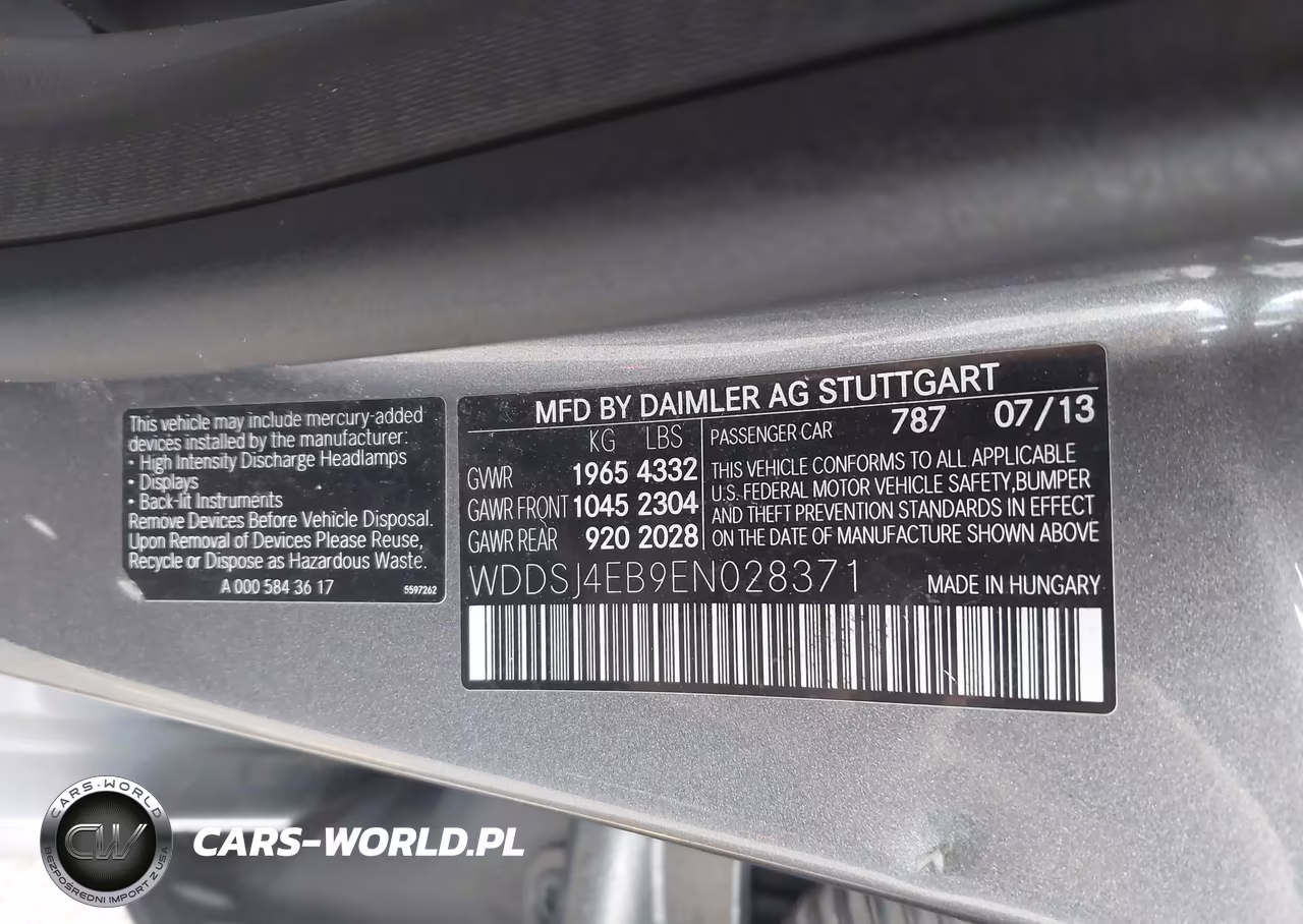 2014 Mercedes-Benz Cla 250 VIN:WDDSJ4EB9EN028371 - 9