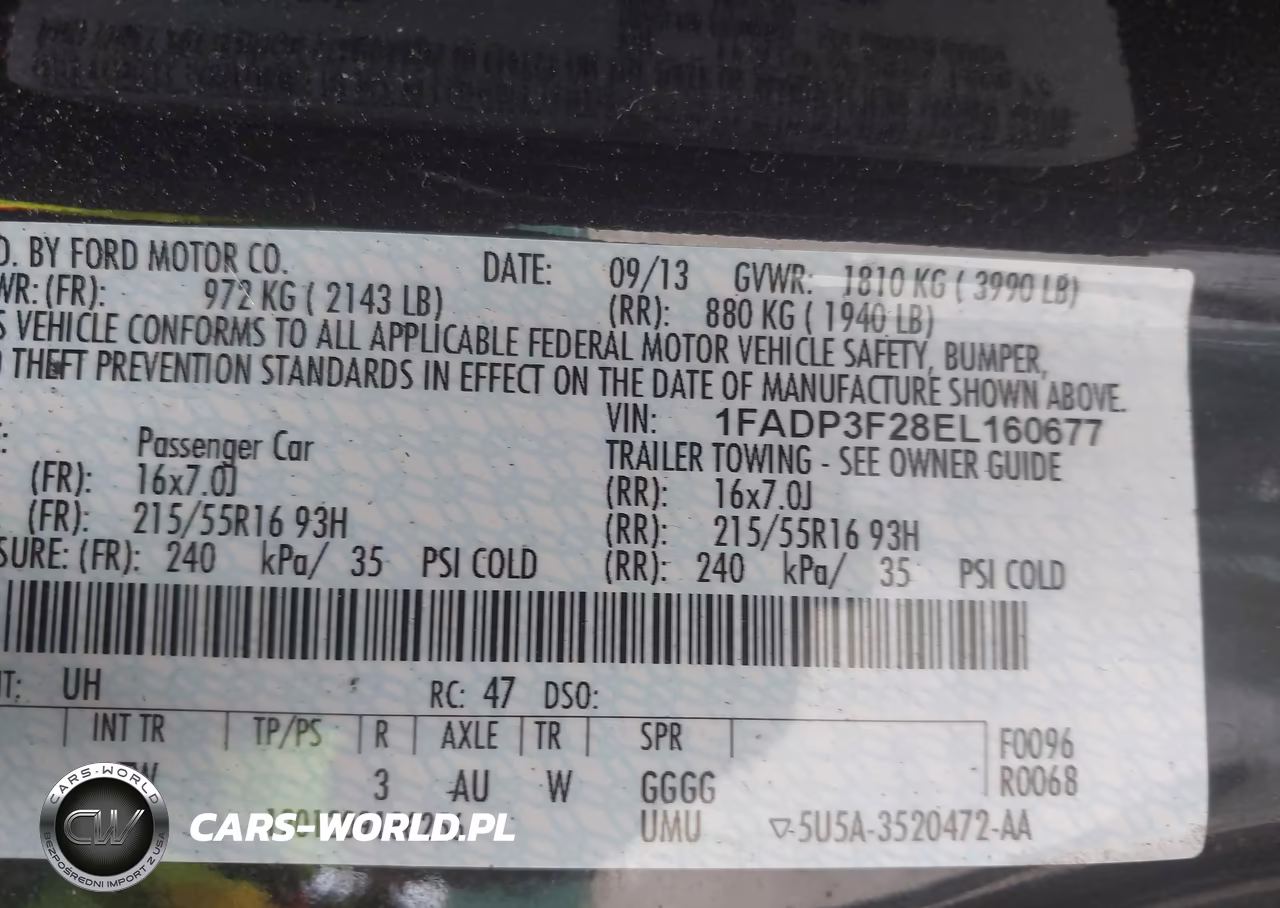 2014 Ford Focus Se VIN:1FADP3F28EL160677 - 9