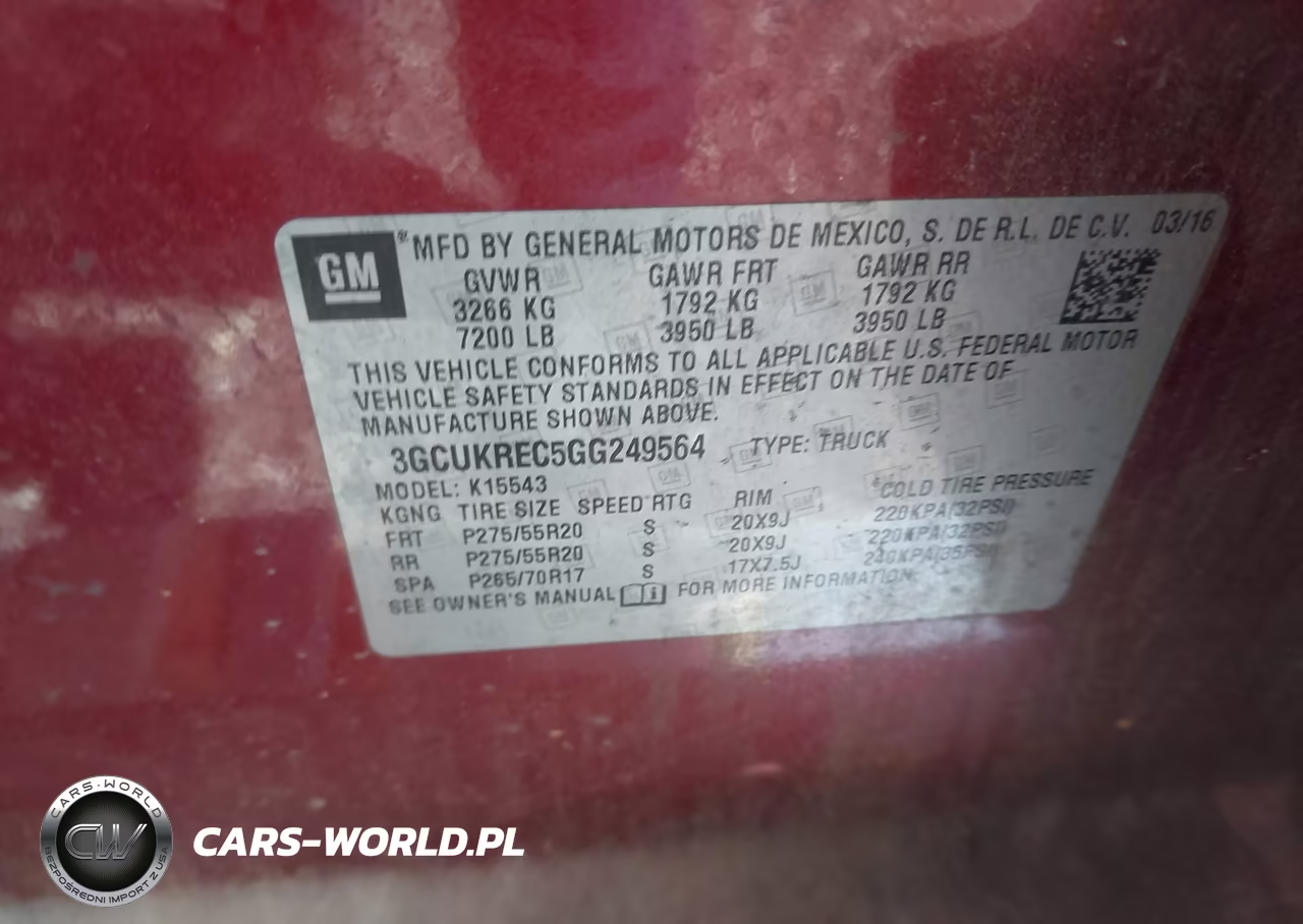 2016 Chevrolet Silverado 1500 2Lt VIN:3GCUKREC5GG249564 - 9