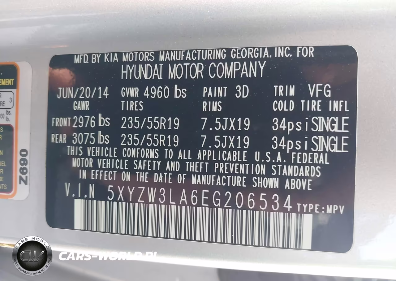 2014 Hyundai Santa Fe Sport 2.0L Turbo VIN:5XYZW3LA6EG206534 - 9