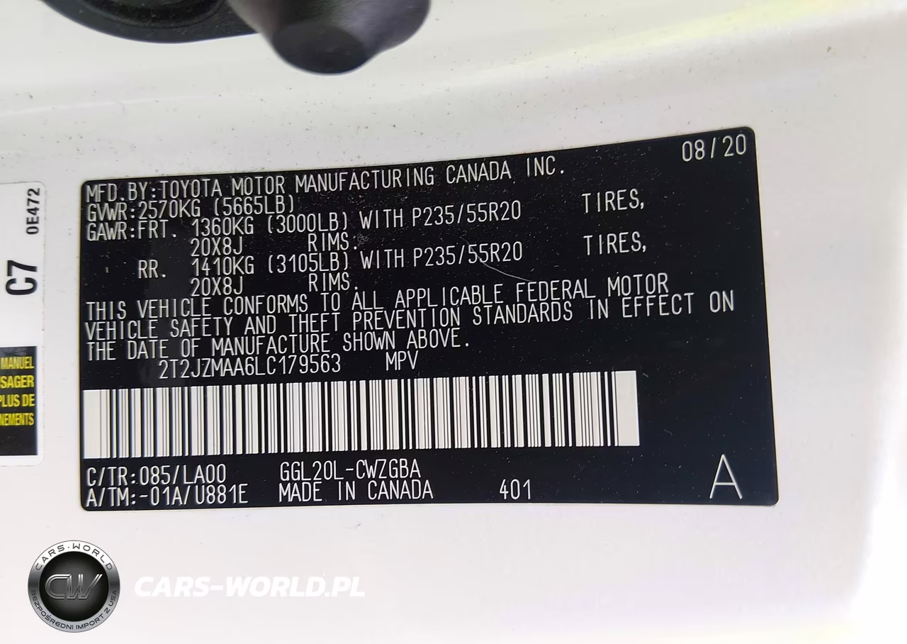 2020 Lexus Rx 350 VIN:2T2JZMAA6LC179563 - 9