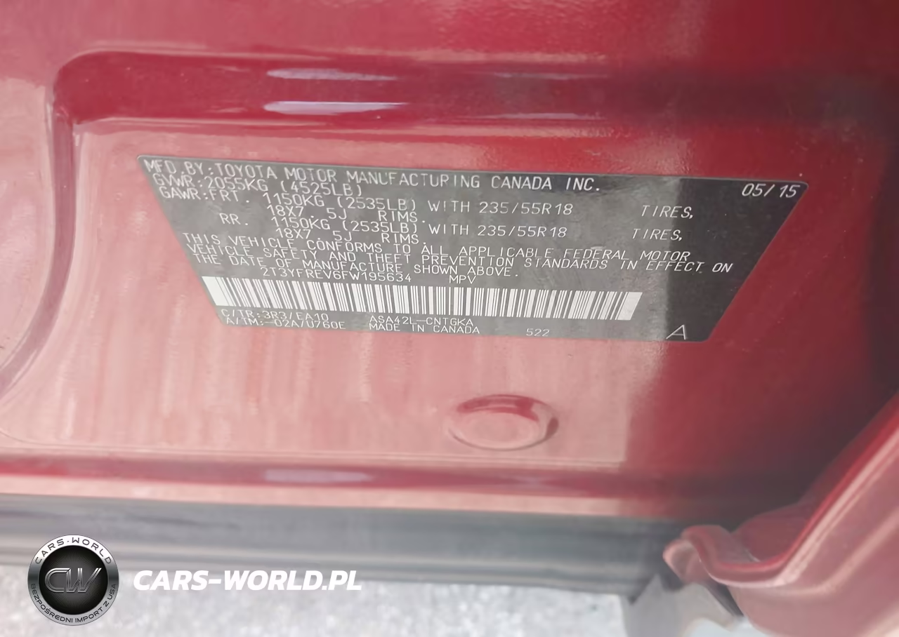 2015 Toyota Rav4 Limited VIN:2T3YFREV6FW195634 - 9