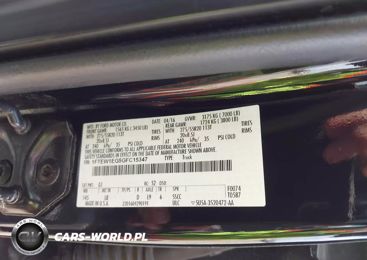 2016 Ford F-150 Lariat VIN:1FTEW1EG5GFC15347 - 9