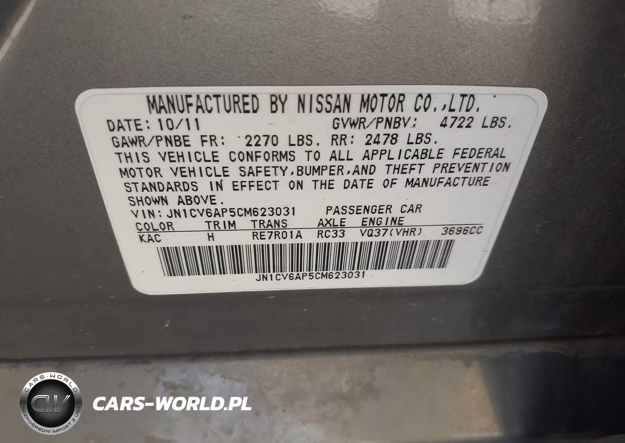 2012 Infiniti G37 Journey VIN:JN1CV6AP5CM623031 - 9