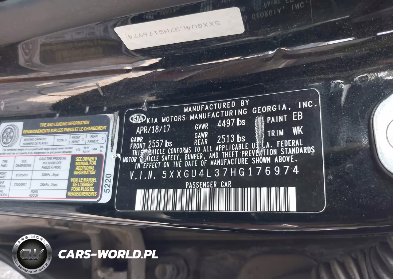2017 Kia Optima Ex VIN:5XXGU4L37HG176974 - 9
