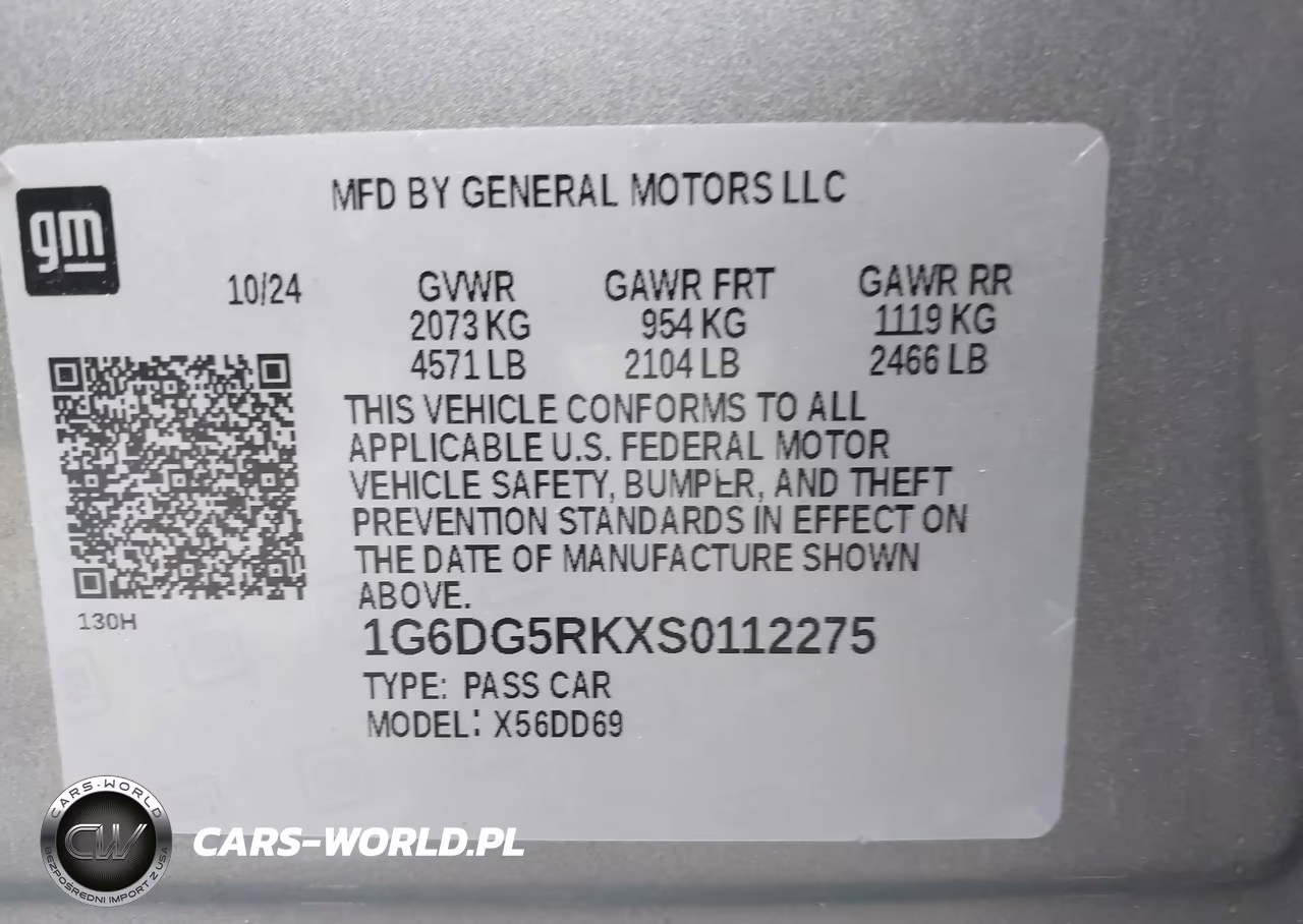 2025 Cadillac Ct4 Sport Rwd VIN:1G6DG5RKXS0112275 - 9